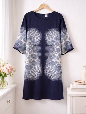christina rohde blue floral dress CHRISTINA ROHDE BLUE FLORAL PLEATED DRESS  BellaKidsNY